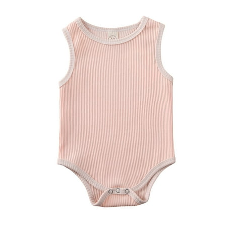 

TheFound Unisex Toddler Infant Baby Boys Girls Sleeveless Knitted Romper One-Piece Bodysuit Jumpsuit Outfits