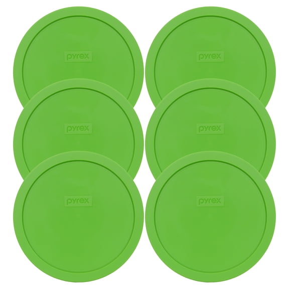Pyrex Replacement Lid 7402-PC Green Round Cover (6-Pack) for Pyrex 7402 7-Cup Bowl (Sold Separately)