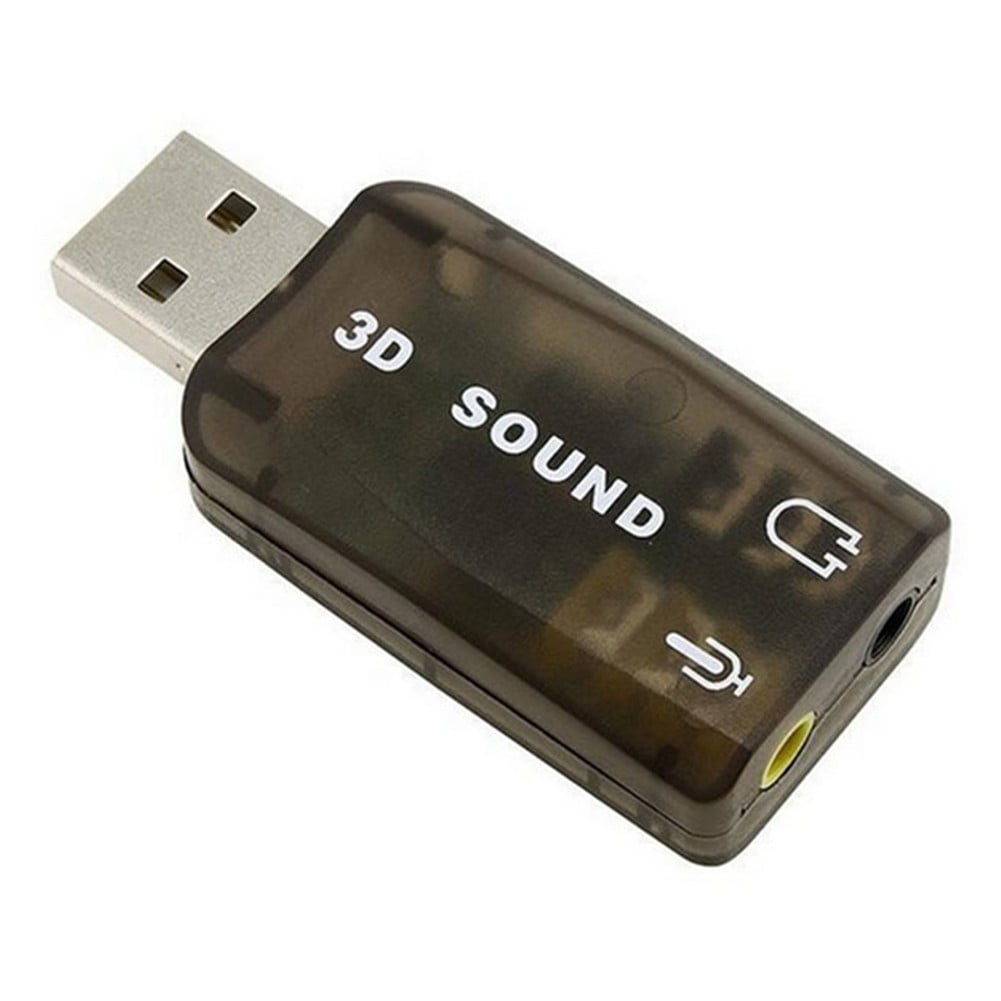 External USB Sound Card 5.1 Channel Interface Microphone and Stereo Headphones 3D Sound Card Audio Adapter Computer PCI Audio