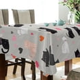 thumbnail image 5 of Yayeee Tablecloths 60" x 108" Rectangle Wrinkle Resistant Party Table Cover, Gray Cartoon Pattern, 5 of 8