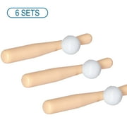 LE PETIT PAIN Baseball Bats and Balls Cake Topper Model Craft DIY Sports Supplies - 6 Sets