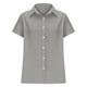 thumbnail image 5 of Tops Henley,Blusa de lino holgada con cuello en V y manga larga de poliéster, ropa informal de calle para mujer, sopatenor, 5 of 9