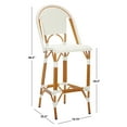 thumbnail image 3 of SAFAVIEH California Outdoor Patio Bar Stool, White, 3 of 12
