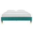 thumbnail image 4 of Ergode Harlow Twin Performance Velvet Platform Bed Frame - Teal, 4 of 5