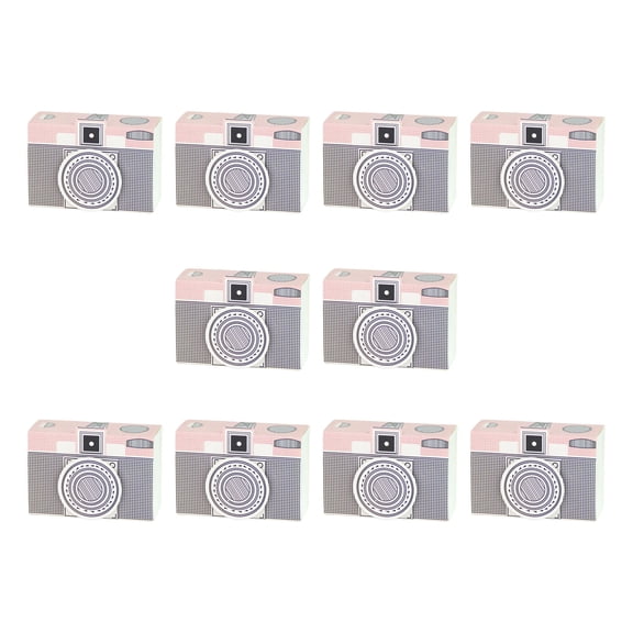 10pcs Camera Shape Candies Box Baby Shower Paper Gift Box Wedding Decoration for Enhancing Wedding Ambiances
