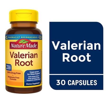 Nature Made Valerian Root Capsules, Dietary Supplement for Sleep Support, 30 Count
