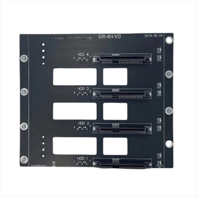 Adaptador A SSD/HDD de 4 Discos, Tarjeta de Expansión de Servidor de 6 Gbps con Interfaz 7/29P y Fuente de Alimentación 4D para Almacenamiento NAS.