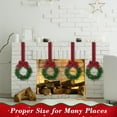 thumbnail image 6 of 4 Pcs 6" Small Christmas Kitchen Cabinet Wreaths with Ribbon Mini Kitchen Cabinet Christmas Decor for Window Door, 6 of 6