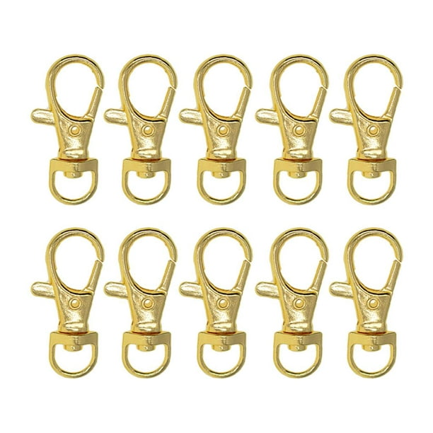 10Pcs Small Metal Swivel Clasps Lanyard Snap Hook Clip On Clasp For  Handmade Key Chains Key Pendant Jewelry Making Crafts Accessories 