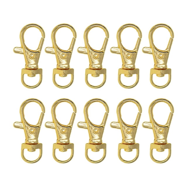 Rongfmy 10Pcs Small Metal Swivel Clasps Lanyard Snap Hook Clip On Clasp For Handmade Key