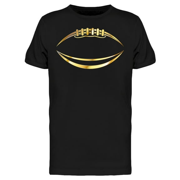 Smartprints Mens Graphic Tee - Yellow American Football - Regular Fit 100% Cotton