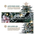thumbnail image 2 of Árbol Navidad Nevado Esquimal Luces Led Piñas + Bayas Rojas + Estrella 2.50m, 2 of 6