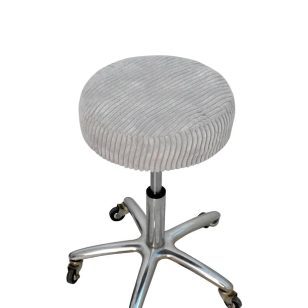 1 Pieza Espesar Cojín del Asiento de Silla de Cubierta del Taburete de Barra forma forma forma Resistente Antideslizante - 30-40cm Disponible 04 40cm - Gris claro BLESIY Funda de asiento de taburete redondo