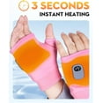 thumbnail image 4 of Rechargeable Heated Gloves, 3 Temperature Settings Electric Heating Gloves with Digital Display, Smart Thermostatic Fingerless, for Skiing, Cycling and Outdoor Work, 4 of 6