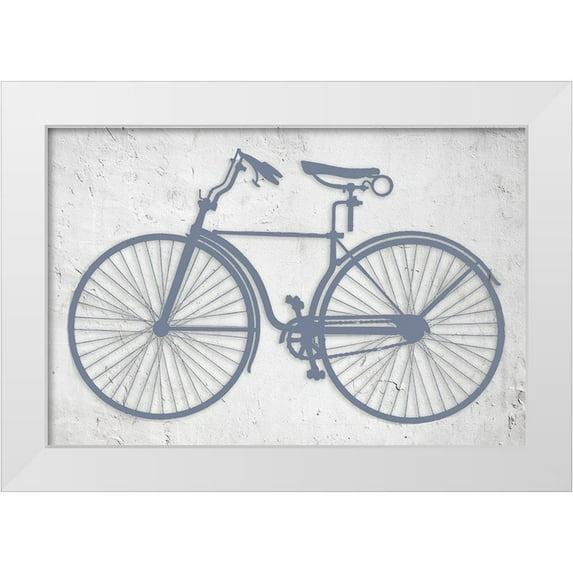 Sommers, Mindy 14x11 White Modern Wood Framed Museum Art Print Titled - Blue Bike