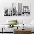 thumbnail image 2 of PixonSign Canvas Print Wall Art Set Black & White NYC New York Cityscape Urban Architecture Photography Realism Scenic Landscape Decorative Colorful Multicolor for Bedroom - 16"x24"x3, 2 of 5