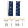 thumbnail image 6 of Fsddascl Navy Blue Anchor Blackout Curtains for Bedroom/Living Room, Thermal Insulated Kitchen Curtains, Nautical Coastal Summer Ocean Ship Grommet Darkening Window Treatment Drapes 42"x63"x2, 6 of 6