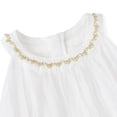 thumbnail image 5 of Girls Summer Dress Halter Neck Flower Girl Party Dress Embroidered Sleeveless Tiered Chiffon Sundress for Kids, White, Sizes 9-10Y, 5 of 6