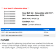 thumbnail image 2 of Head Bolt Set - Compatible with 2007 - 2011 Mercedes-Benz S550 2008 2009 2010, 2 of 2