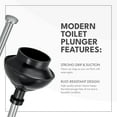 thumbnail image 3 of ToiletTree Products Stainless Steel Plunger Heavy Duty Toilet Plunger with Holder Set, 3 of 7