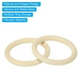 thumbnail image 4 of Anillos de madera Uxcell de 85 mm 3.3" de grosor de 10 mm, paquete de 10 anillos de madera natural sin terminar, 4 of 7