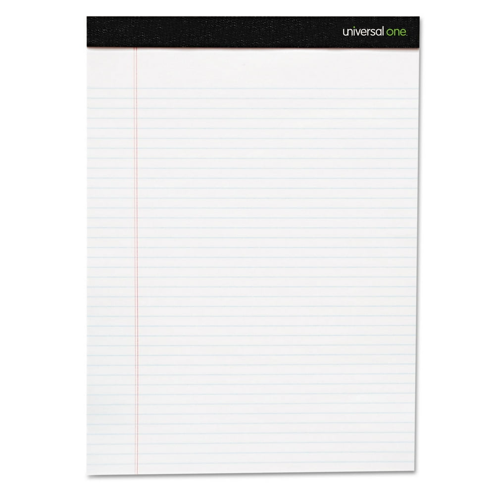 Universal Premium Ruled Writing Pads White 5 x 8 Narrow Rule 50 Sheets