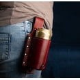 thumbnail image 3 of Hulara Full Grain Buff Leather Beer Holster Small Bottle Holster for Men Cowboy Beer Holder for Travel/Outdoor Beer Bottle Holder Belt Buckle, 3 of 6