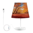 thumbnail image 2 of Fall Leaves with Forest Desk Lamp LED Table Nightstand Lamps with 3 Color Temperatures for Home Bedroom Living Room Decor 6x11, 2 of 8
