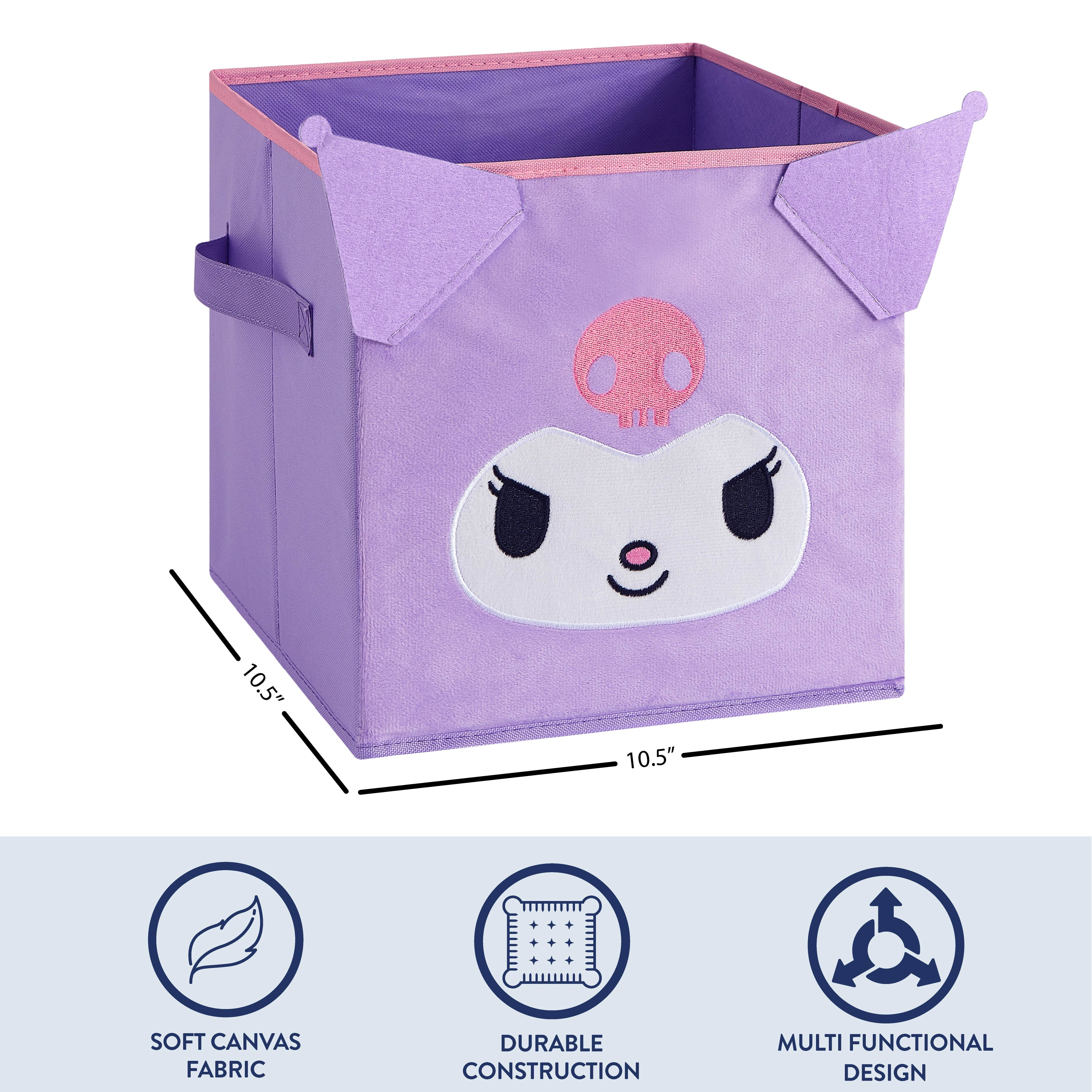 KUROMI 収納ボックス 36×26×24cm 3セット Kuromi Micromink Figural Storage Cube - Walmart.com