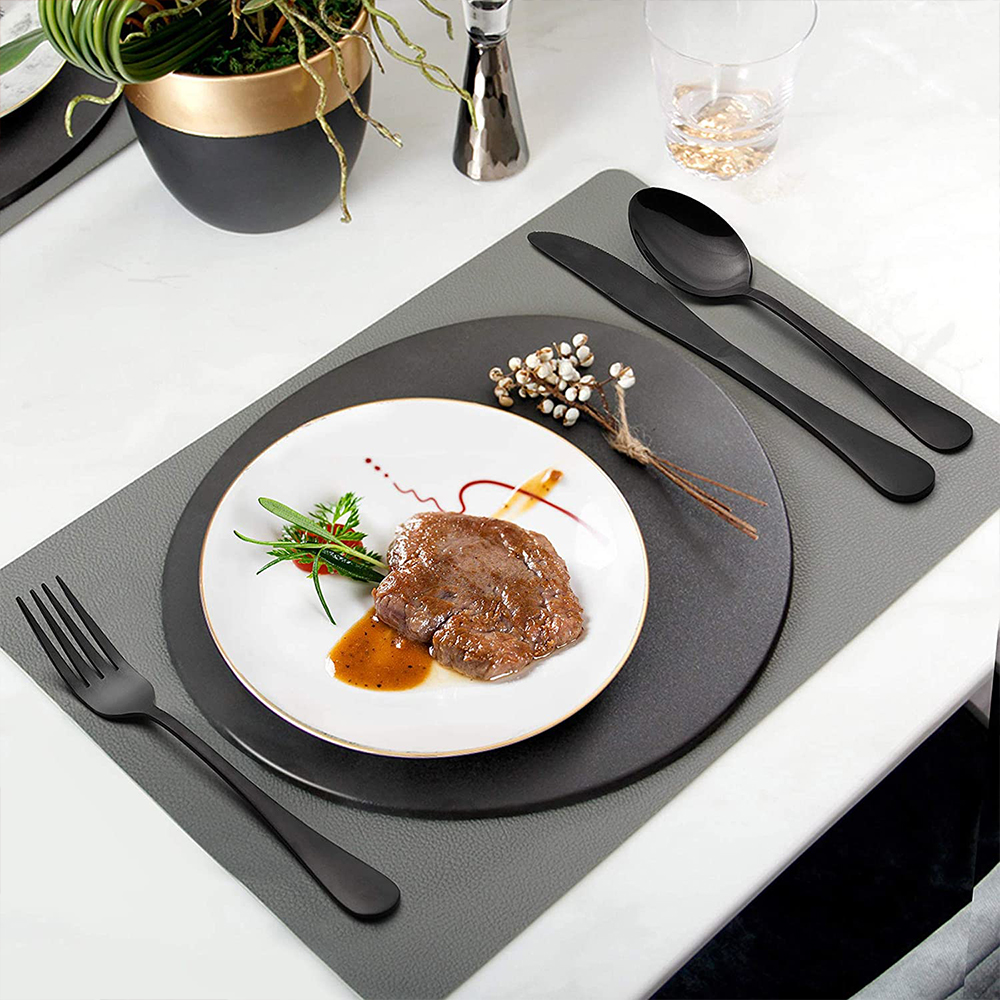 Vesteel 20-Piece Black Stainless Steel Flatware Set for 4 photo 5