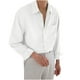 thumbnail image 2 of pstuiky Camisas para hombre de manga larga, Camisa informal y moderna de manga larga con solapa y botones en color liso para hombre camisetas de hombre l, 2 of 4