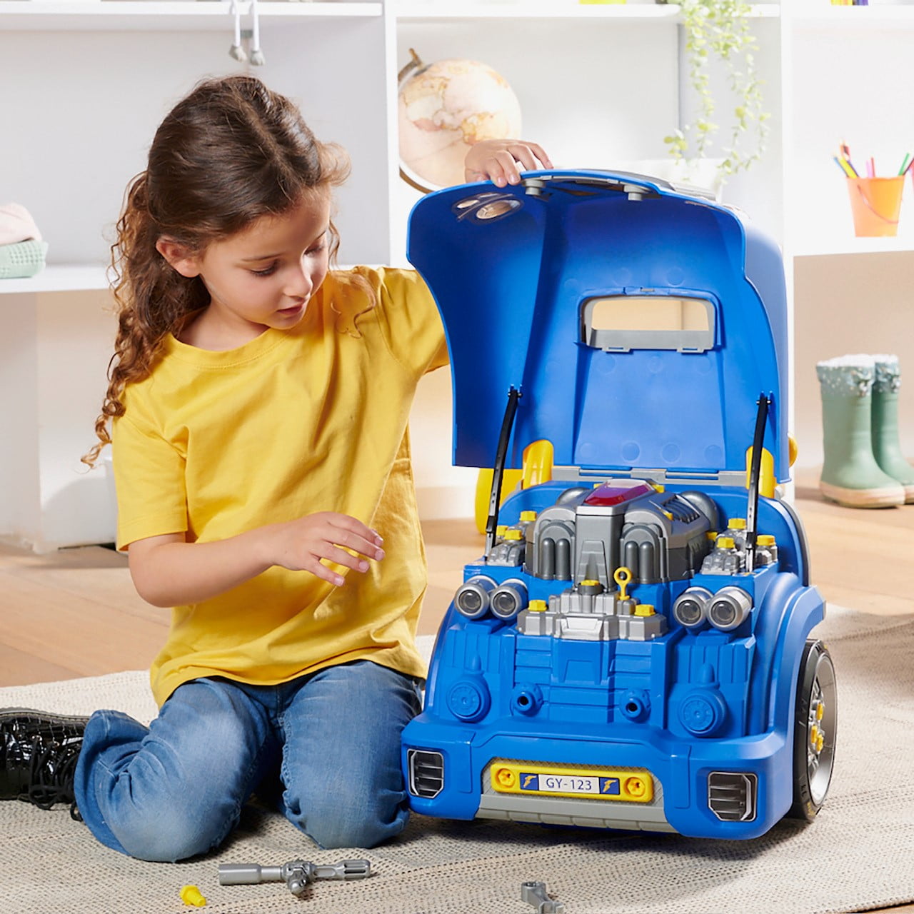 Goodyear Kids Car Engine Mechanic Repair Take Apart Playset, Multicolor, for Toddlers 3+