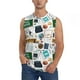 thumbnail image 1 of Fotbe Back To School A Men's Camiseta sin Mangas Estampada para Hombres, Playera Casual para Gimnasio, Entrenamiento, Playa-Medium, 1 of 7