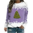 thumbnail image 1 of Chandails en Molleton de Noël pour Femmes Plus T-shirt d'Hiver Imprimé Ample pour Femmes à Manches Longues Blouse Col Rond Hauts Décontractés Chandail en Molleton Col Rond pour Femmes en Liquidation, 1 of 3