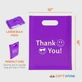 thumbnail image 2 of OptiPak 12x15 Merchandise Bags - Plastic Bags with Handles - Package Bags - Thank you Bulk of 50 Pack Purple, 2 of 4