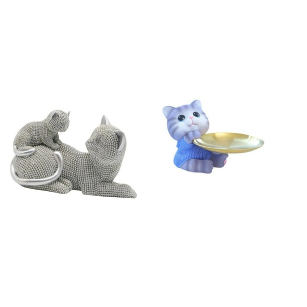 Figura de escritorio,Estatua de gato,linda estantería,escritorio,decoración del hogar,Figura decorativa creativa para la oficina y el hogar.,Figura de oso,Bandeja para gatos Bandeja para