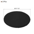 thumbnail image 2 of 2 Pack Round Bar Stool Covers Dia.11"-16", Non-slip Round Seat Cushions for Chairs Stool Slipcovers Black, 2 of 6