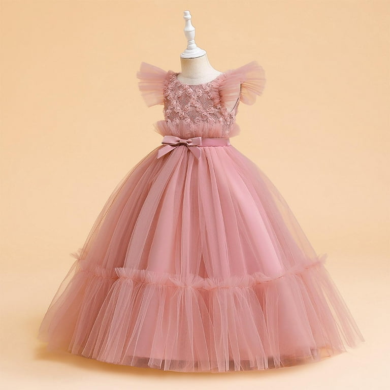 Under Flower Girl Dresses Size 10-12 for School Casual Dresses Crew Neck  Casual A-Line Dresses Party Dresses 10-12 Birthday Dress for 5 Year Old  Summer Dress Black Vestidos NiA - Walmart.com