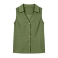 thumbnail image 5 of Purcolt Women's Sleeveless Button-Down Shirts Collared V-Neck Tank Top Casual Summer Blouses, S-XXL, 5 of 7