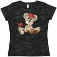 thumbnail image 3 of Inktastic Baseball Teddy Bear Women's T-Shirt, 3 of 5