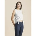 thumbnail image 2 of Moomaya Womens Solid Summer Top, Sleeveless Casual Cotton Top, 2 of 8