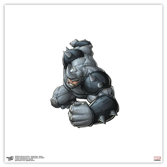 Gallery Pops Marvel Comics Spider-Man - Rhino Wall Art, Unframed Version, 12" x 12"