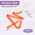 thumbnail image 2 of Uxcell Dance Ribbons, Gymnastics Dance Streamers with Non-Slip Wand Dance Flags Orange Red, 2 of 7