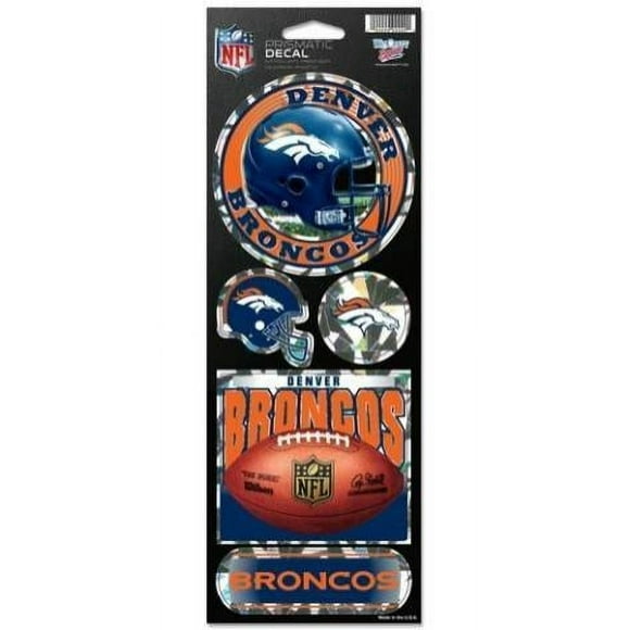 Calcomanías prismáticas de los Denver Broncos de la NFL de WinCraft, color del equipo, talla única