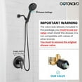 thumbnail image 2 of Single-Handle Shower Faucet Set Shower Kit with Valve Shower Head and Handle Set Shower Trim Kit with 6 Modes ABS Handheld Shower Fixtures Shower Valve and Trim Kit Oil Rubbed Bronze, 2 of 17