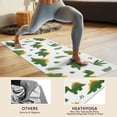 thumbnail image 4 of Green Dinosaurs Classic Ferns Hot Yoga Mat Towel Non Slip for Hot Yoga - Quick-Drying Yoga Mat Cover with 4 Corner Pockets with Travel Bag - Hot Yoga Towel Non Slip 70"x26", 4 of 6