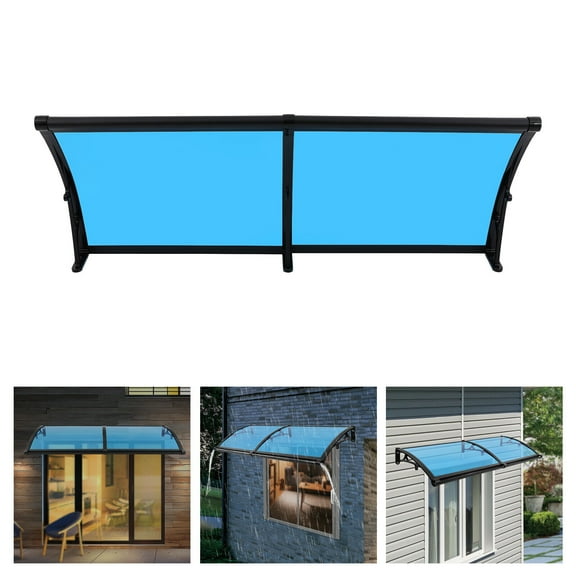 Miumaeov Front Door Awning Window Door Awning Canopy Arched Rain Shelter Cover Wall-mounted