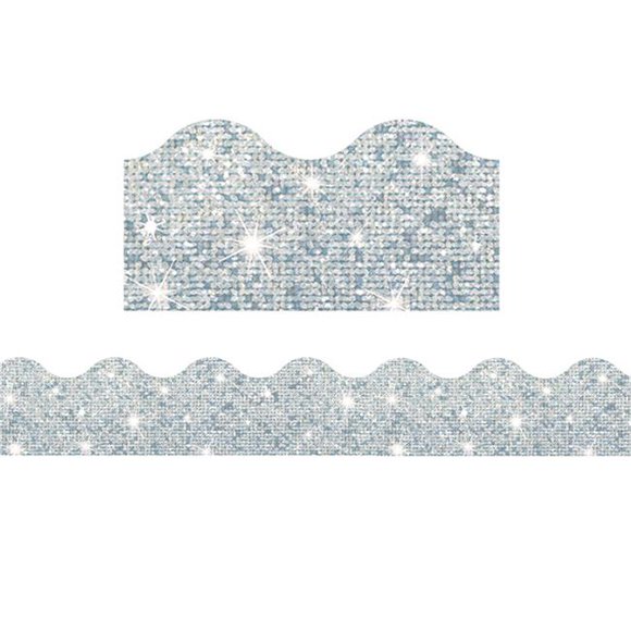 Trend Enterprises T-91408-6 Trimmer Silver Sparkle - Pack of 6