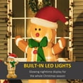 thumbnail image 3 of Homcom Christmas Inflatable Gingerbread Man with LED Lights for Indoor Outdoor, 3 of 9