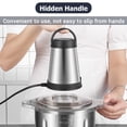 thumbnail image 2 of CACAGOO 3L Electric Meat Grinder, 304 Stainless Steel Food Processor with 4 Sharp Blades, 2-Speed Adjustable Food Processor for Meat, Vegetables, Garlic, 2 of 10